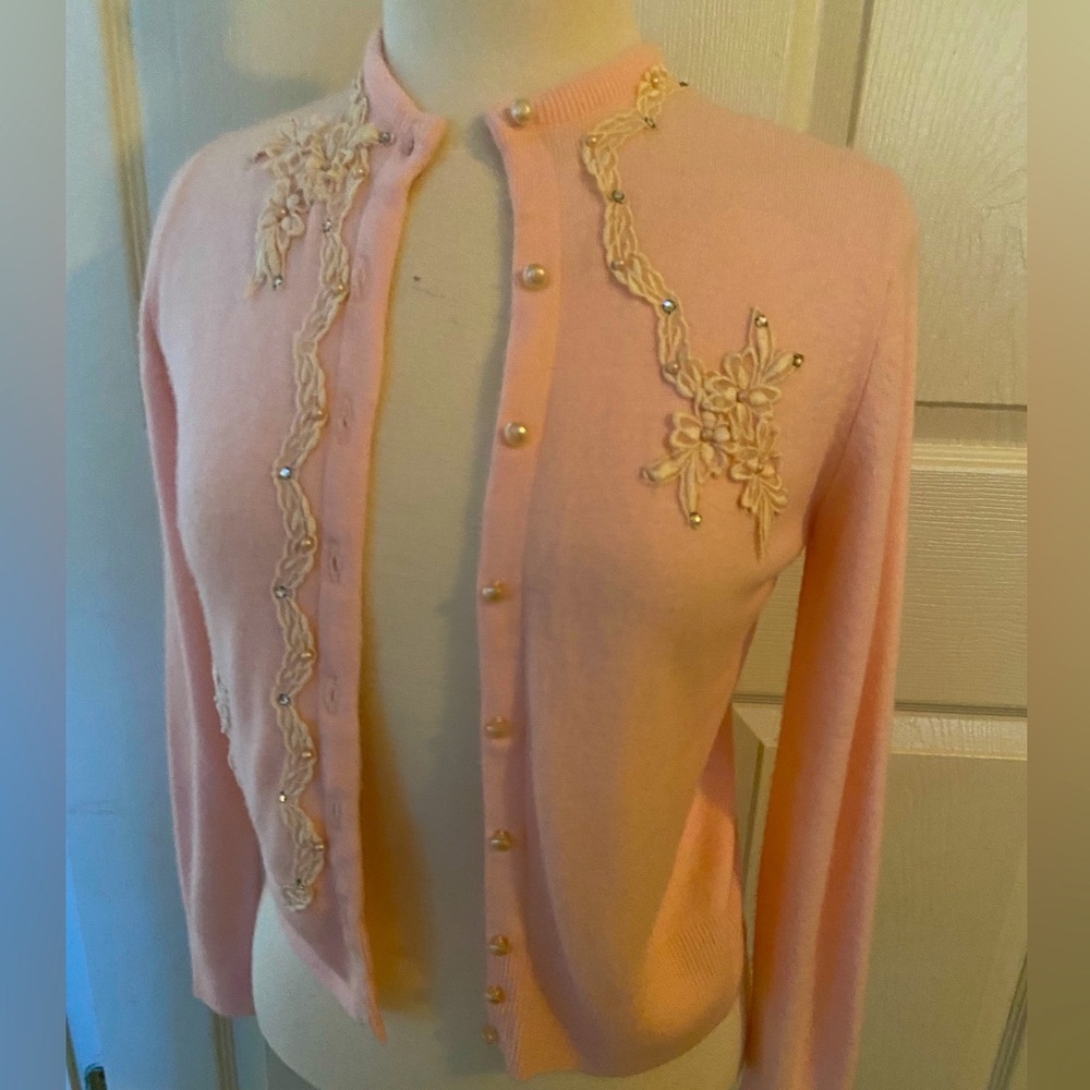 True Vintage Pink Cardigan!